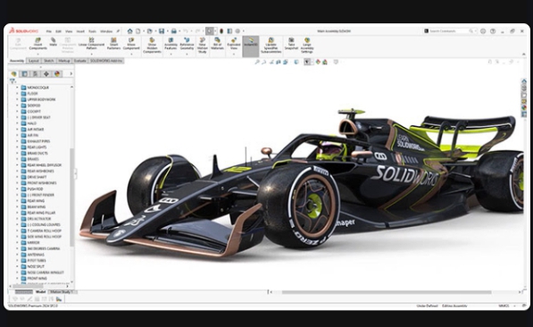 Formula 1 Race Car — Full CAD Assembly — Mechanical Design portfolio project by DesignForge, Kampala Uganda