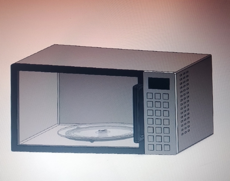 Countertop Microwave — Appliance CAD Model — Product Design case study by DesignForge, Kampala Uganda
