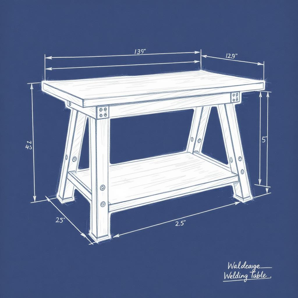 Before — initial concept sketch for Welding Table Design, Product Design project by DesignForge Uganda