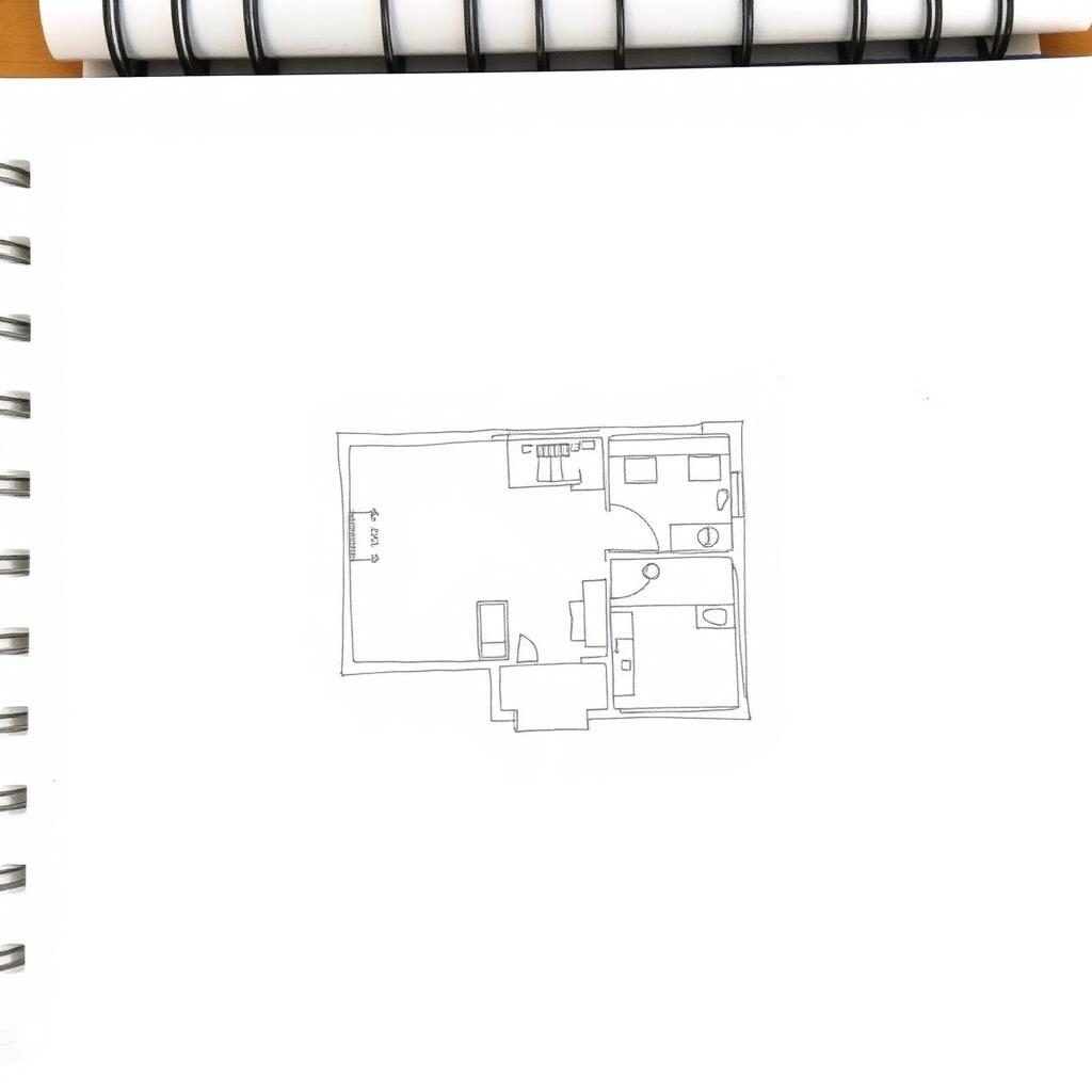 Before — initial concept sketch for 3-Bedroom Residential Floor Plan, Architectural Design project by DesignForge Uganda